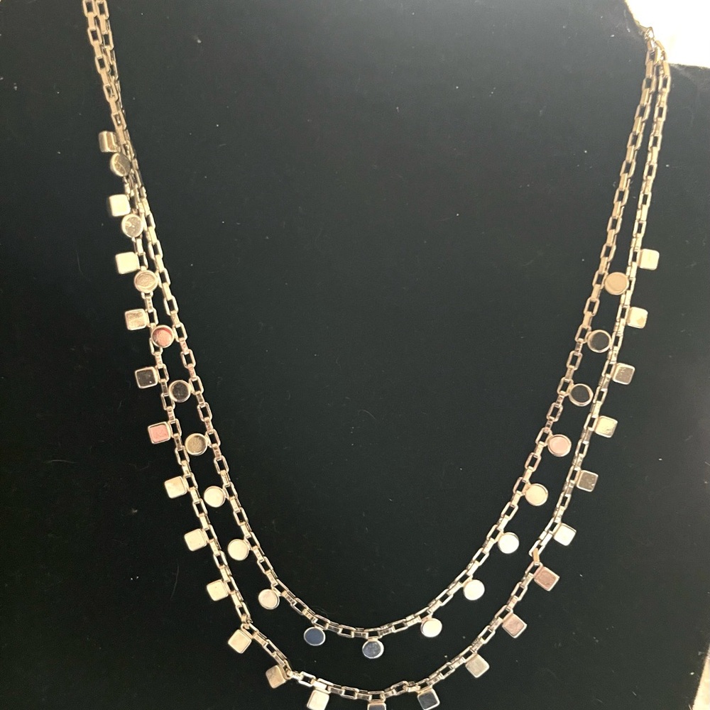 Express Silver chain Layered Necklace